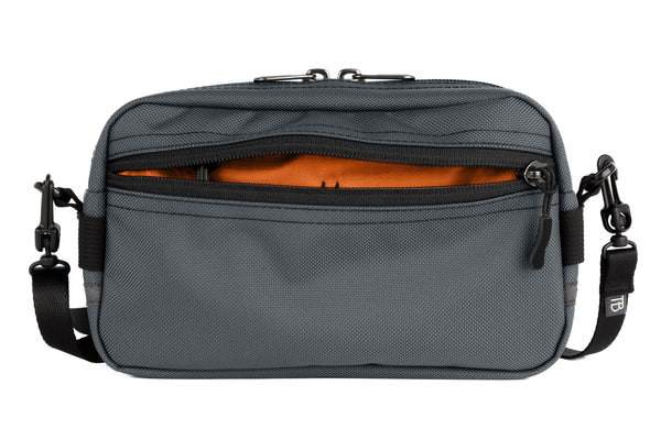 A Side Effect in Nebulous Grey (medium grey) 630 Ballistic with Persimmon (dark orange with orange grid) 210 Cerylon interior.